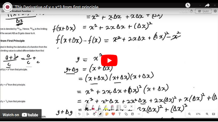 the derivative of x to the third power